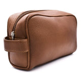 Parker Saddle Brown Leather Toiletry Bag