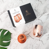 Hammered Copper Stemless Glasses