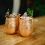 Hammered Copper Stemless Glasses