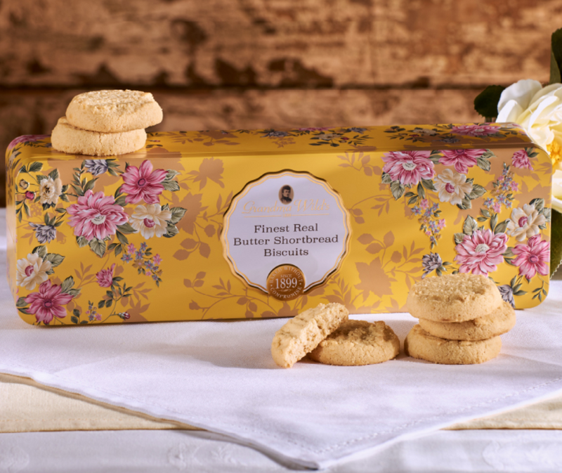 Victorian Floral Buttery Shortbread Biscuit Tin