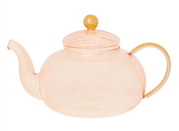 Rose Glass Teapot
