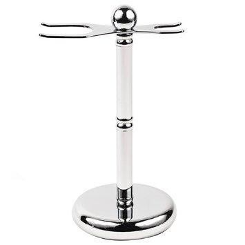 Parker Deluxe Chrome 2-Prong Razor And Brush Shave Stand